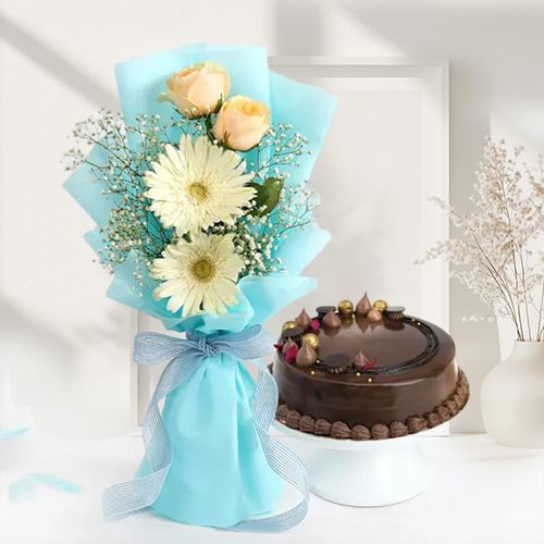 Floral Surprise N Truffle Cake Treat