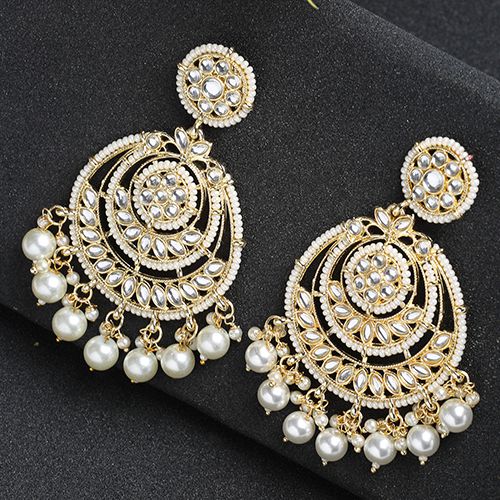 Breathtaking Kundan N Pearl Earrings