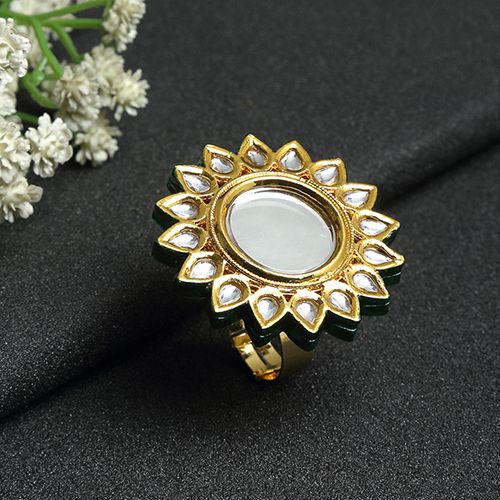 Fancy Kundan Cocktail Ring