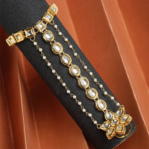 Elegant Kundan Hand Harness