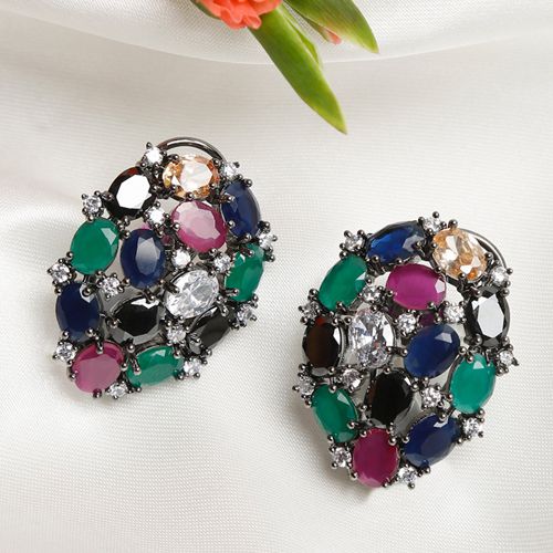 Chic Multicolor Stone Studs