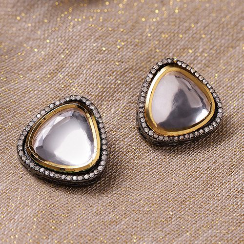 Classic Kundan Gem Studs