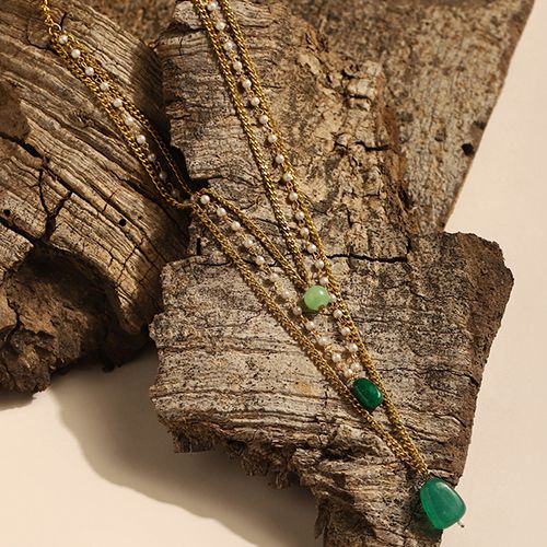 Luxe Green Pearl Statement Piece