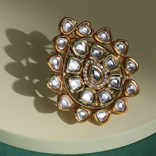 Glamorous Kundan Cocktail Ring