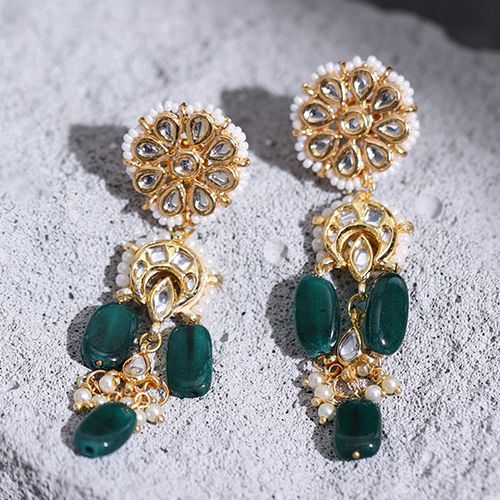 Dazzling Kundan Drop Earrings