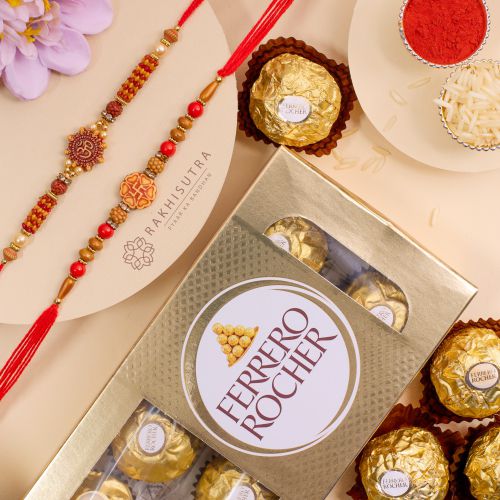 Premium Rakhi Set N Ferrero Rocher