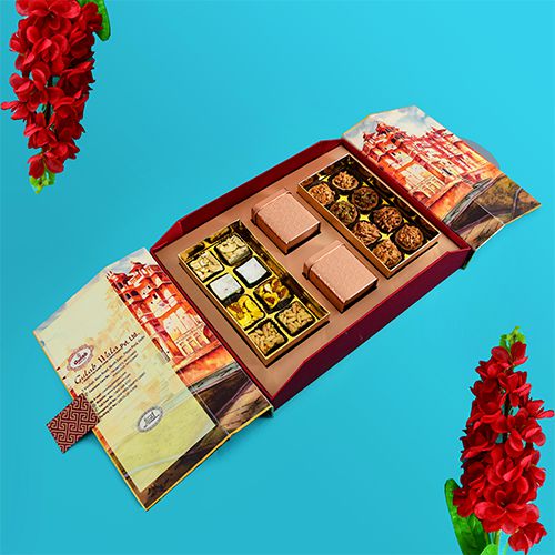 Deluxe Sweets  N  Nuts Delight Box