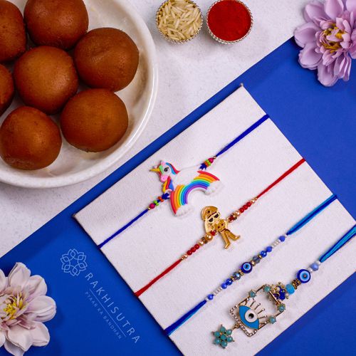 Premium Family Rakhi Set N Gulab Jamun Treat