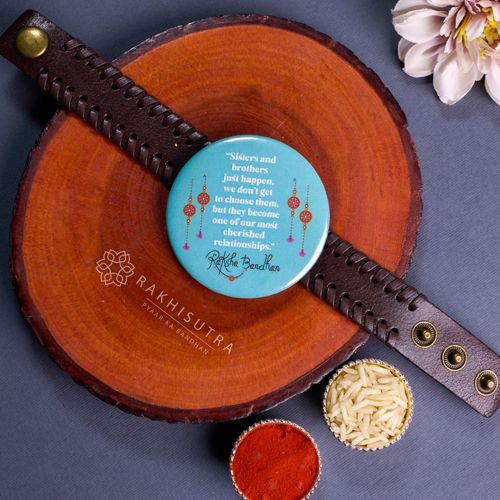 Eternal Bond Personalize Badge Rakhi